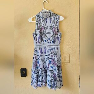 Donna Morgan chiffon high neck dress